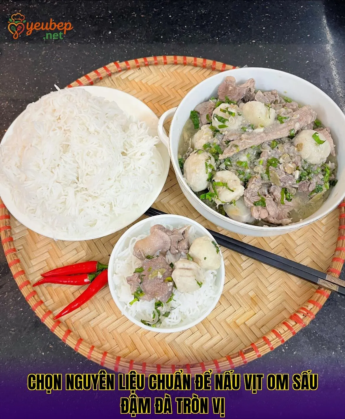 Chọn nguyên liệu chuẩn để nấu vịt om sấu đậm đà tròn vị