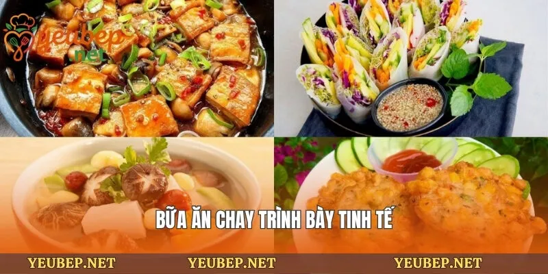 Bữa ăn chay trình bày tinh tế